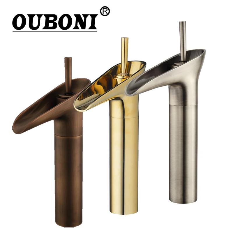 OUBONI NEW Golden Antique Nickel Solid Brass Waterfall ...