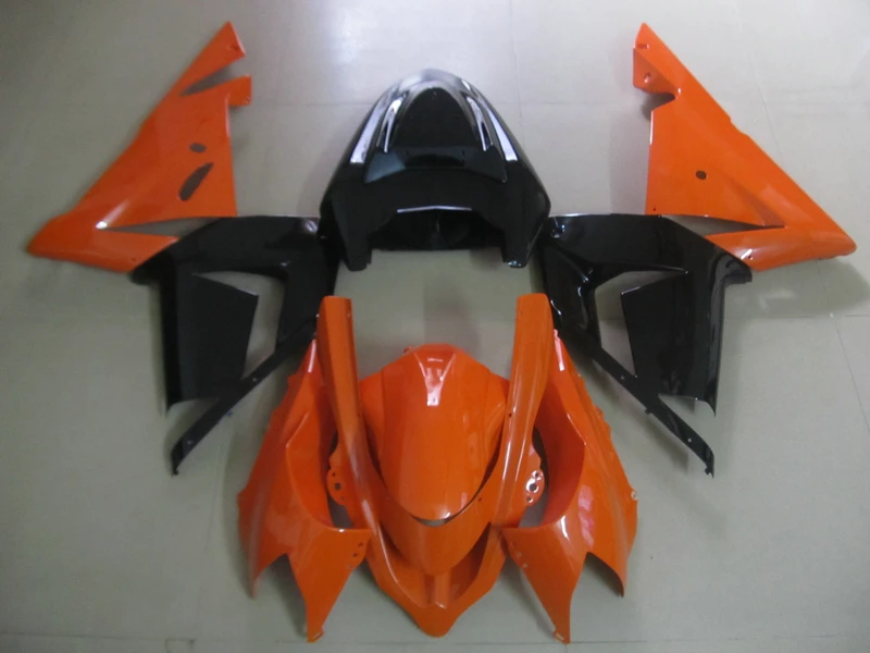 ABS 100% подходит для Kawasaki ZX10R 2004 2005 обтекатель Ninja kit ZX 10R 04 05 Матовый Черный Оранжевый