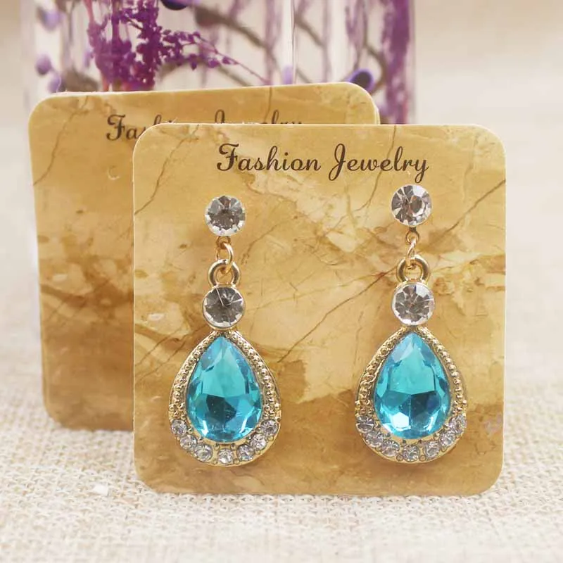 Wholesale 500pcs/lot flower Earrings Card 5x5cm Studs Earring Jewelry