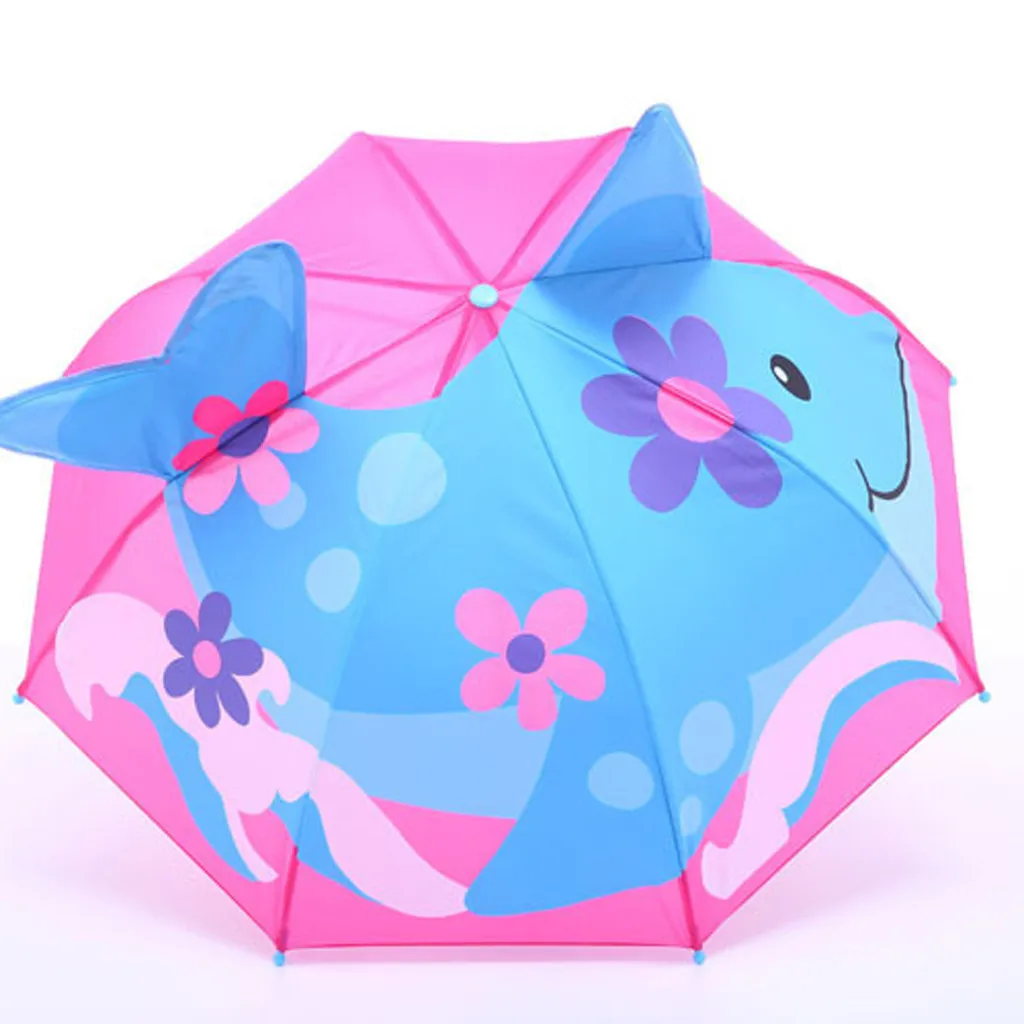 Детский зонтик для девочек и мальчиков, детский зонтик для защиты от солнца, дождя, УФ-лучей, 3D мультяшный уличный зонтик, школьный подарок на день рождения