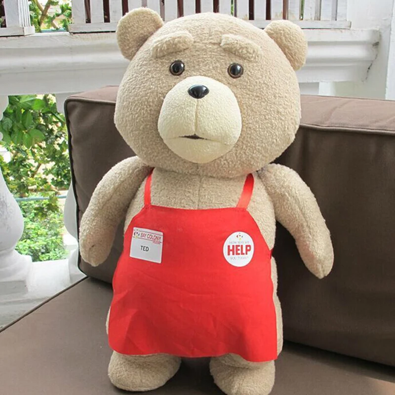 Diskon besar boneka beruang Teddy Ted mainan mewah di celemek - Main Image