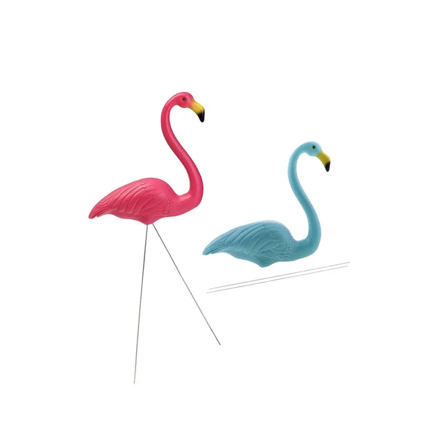 2 Looking Up Plastic Flamingo Yard Garden Lawn Art Ornaments Decor ... 2 Looking Up Plastic Flamingo Yard Garden Lawn Art Ornaments Decor ...