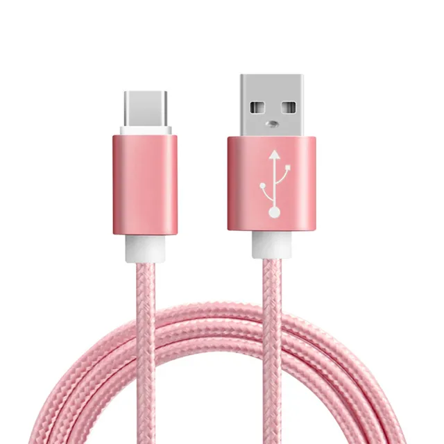 Robotsky USB Type C Cable Nylon Braid 2A Fast Type-C Charging Data Cable for Samsung LG Oneplus 0.25M 1M 1.5M 2M USB-C Cable