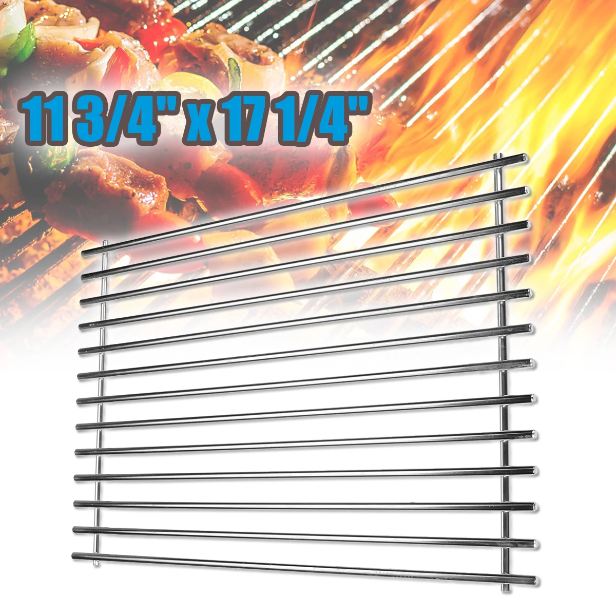 

17 1/4inch Smokeless Barbecue BBQ Grill Burner Cooking Net Outdoor Stainless Steel Grill Grid Grate
