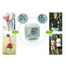 New Multi-Function Electronic Waterproof Pedometer Calories Counter Digital Running Step Counter With Large LCD Display Green