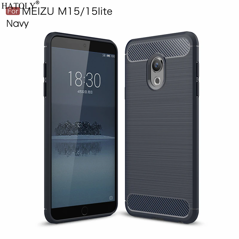 HATOLY For Capas Meizu 15 Lite Case M15 Anti-knock Soft TPU Brushed Rugger Silicon Phone Cases 5.46&quot | Мобильные телефоны и