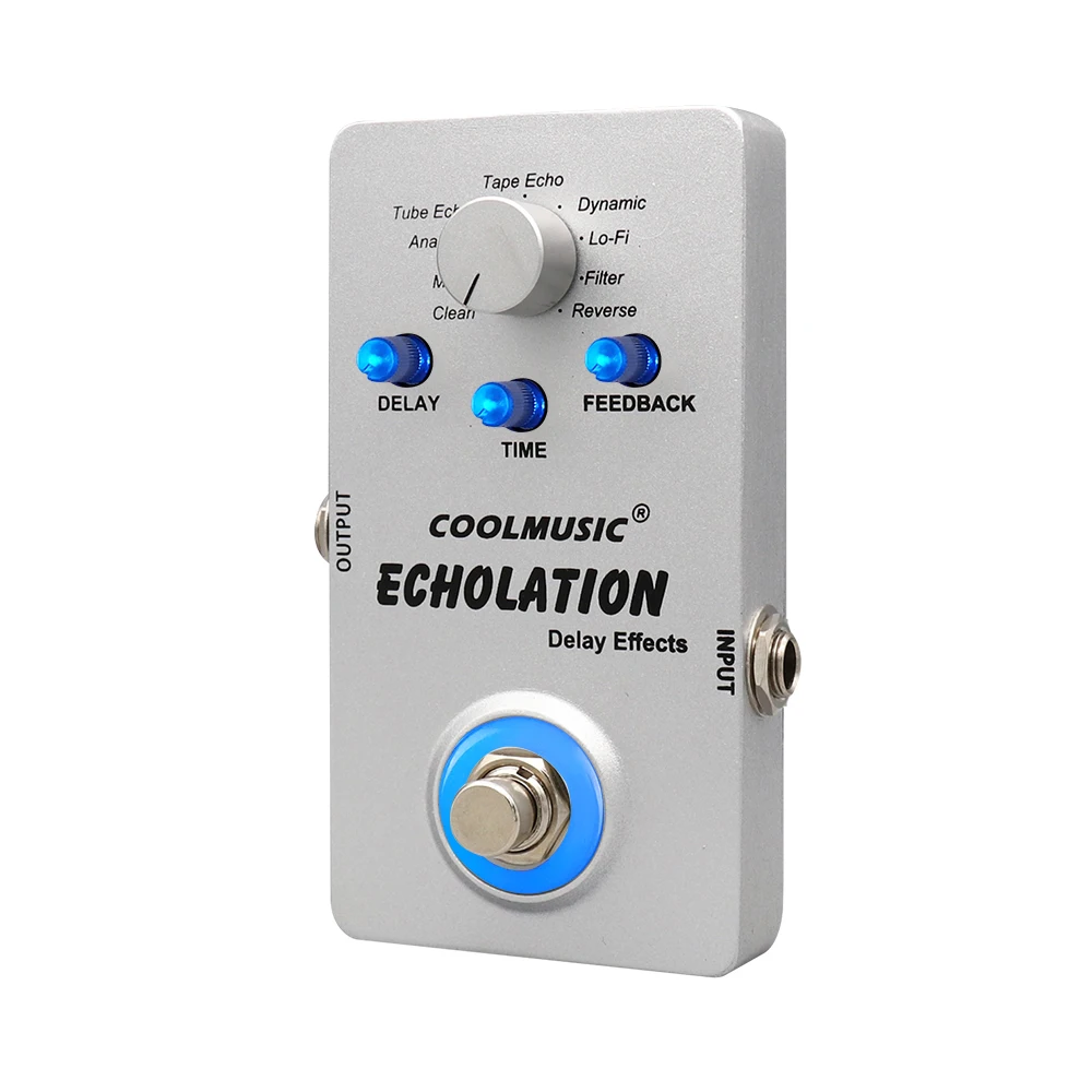 Coolmusic Digital Echolation Delay Guitar Pedal with 9 effects Coolmusic Digital Echolation Delay Guitar Pedal with 9 effects