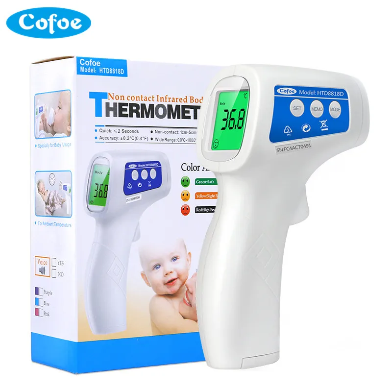 Free shipping Cofoe Infrared Forehead Digital Thermometer Electronic