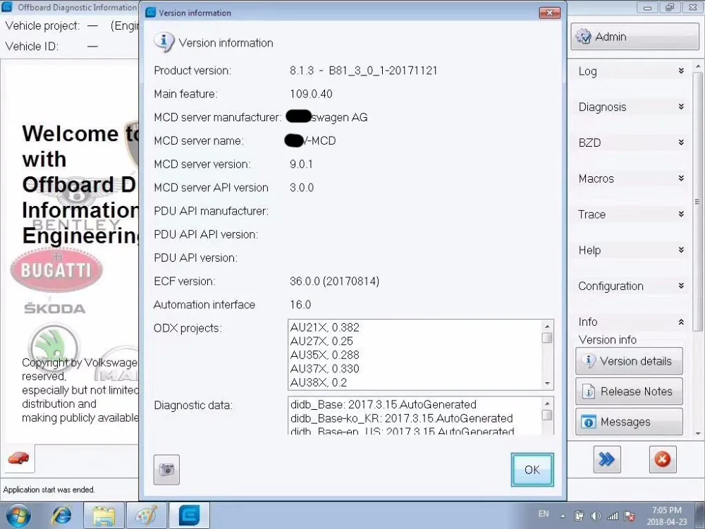 Программное обеспечение Vas 5054A Odis последнее 5.1.6 с инженерным 9 04 EKA 8 и Elin 5 3 VASPC 19 01 VAG