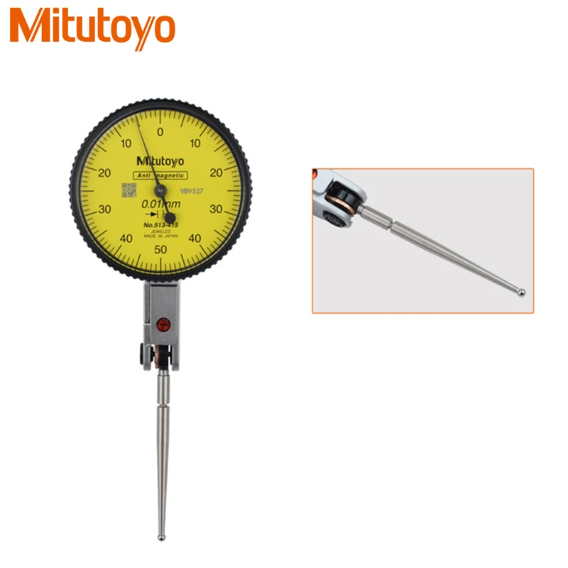 100 Original Japan Mitutoyo 513 415E Dial Indicator 0 1mm/0.01mm Micrometer Dial Test Gauge