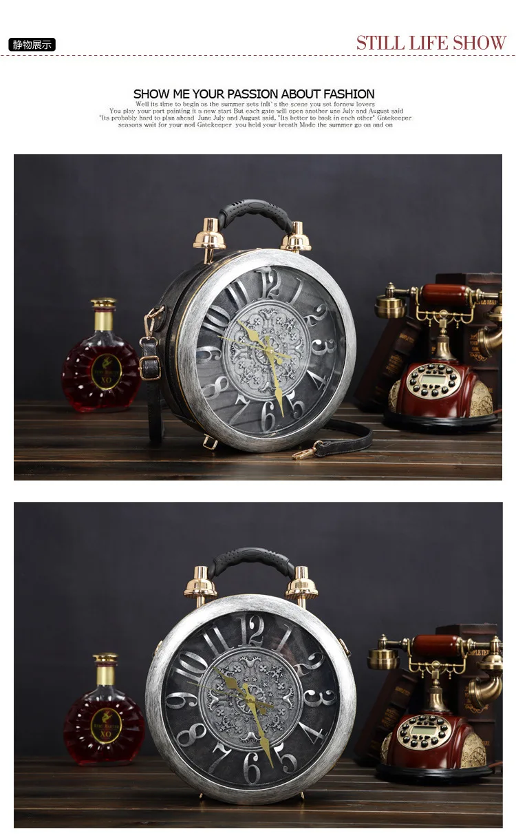 Новые креативные имитирующие Ретро часы из натуральной кожи, женские часы с вышивкой, сумка для девушек, сумка на плечо, сумка-мессенджер в стиле Braccialini