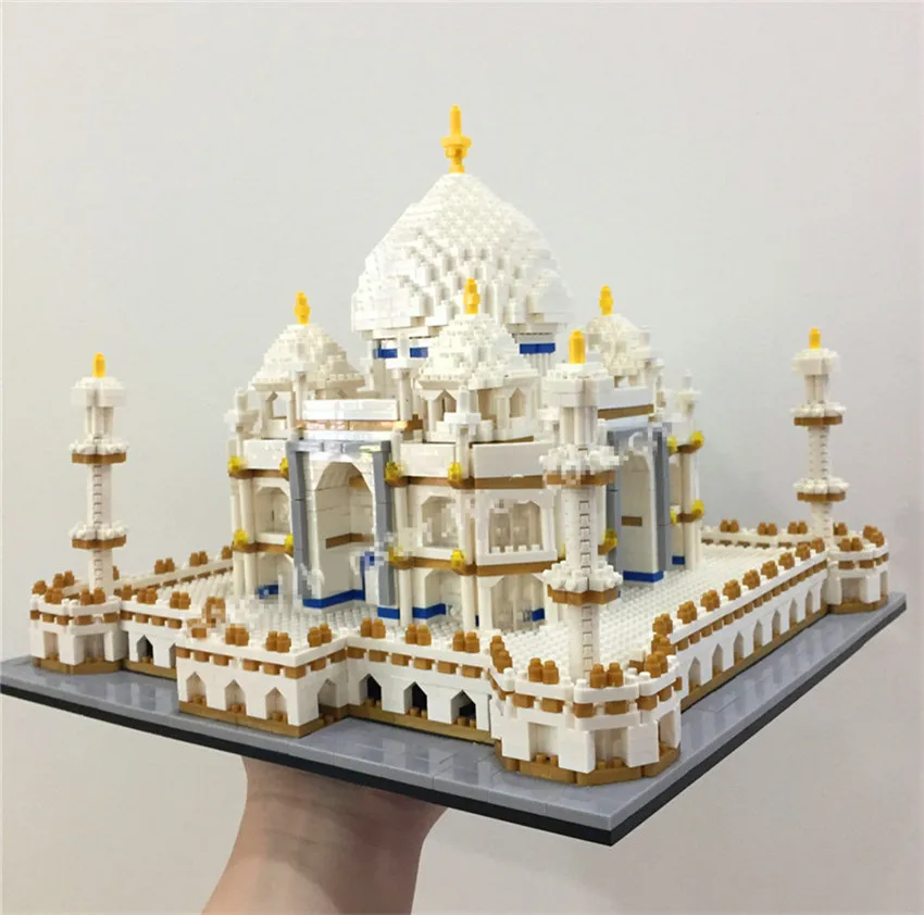

Mini Blocks 3950pcs Luxury Nano World Architecture India Model Building Bricks juguetes for Children Toys Kids Gift 9914