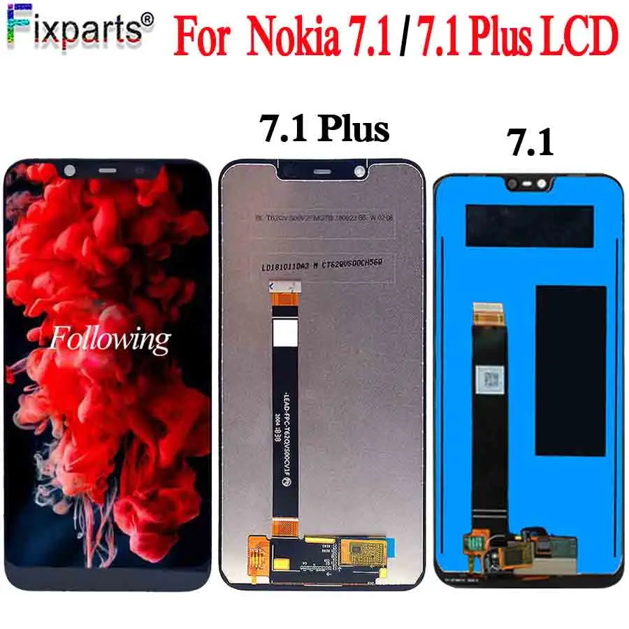 ЖК дисплей для Nokia X7 сенсорный экран с цифровым преобразователем в сборе 7 1 Plus 8 100%