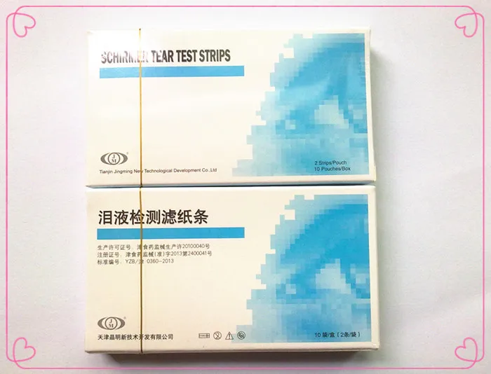 eye strip article fluorescence article filter paper tear test paper schirmer test