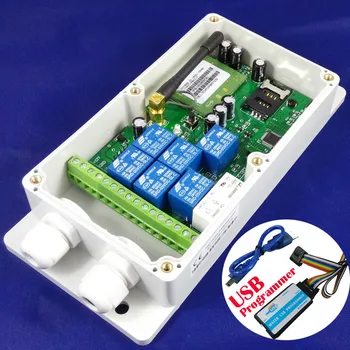 

Seven channel output GSM remote switch controller (USB program adapter inside) / GSM relay output