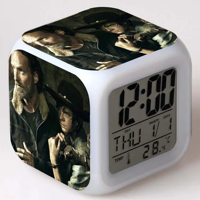 Horror film Walking Dead Alarm Clocks,Glowing LED Color change Digital