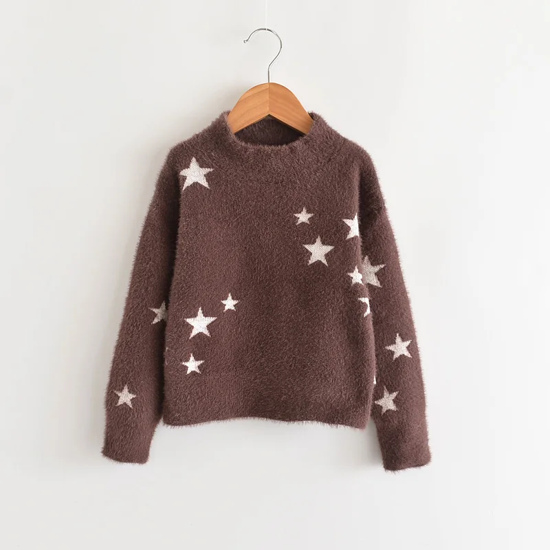 Pretty Fancy Sweater For Girls Kids Star Pullover Chenille Sweaters