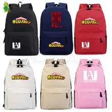 Рюкзак My Hero Academy, школьные сумки с аниме для подростков, для мальчиков и девочек, однотонный рюкзак для ноутбука, повседневные дорожные сумки на плечо