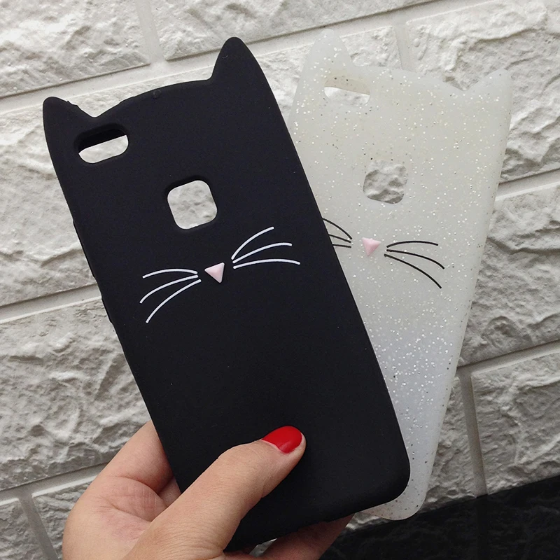 P8 P9 Lite Cat Case for Huawei P9 Lite mini Silicone Phone Cover Y6 pro 2017 Lovely Cats casas 3D Soft Back Mobile Phone Funda (12)