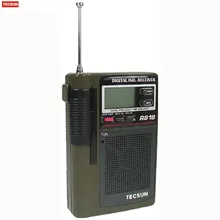 1 шт. карманный мини-радио FM/MW/SW приемник полный диапазон цифровой будильник+ Внешняя антенна TECSUN R-818 радио
