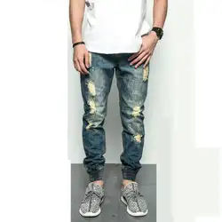 H.A. Sueno Новый Для мужчин стрейч повседневные Прямые брюки джинсы мужской regular fit хлопковые брюки Штаны Рваные джинсы для Для мужчин
