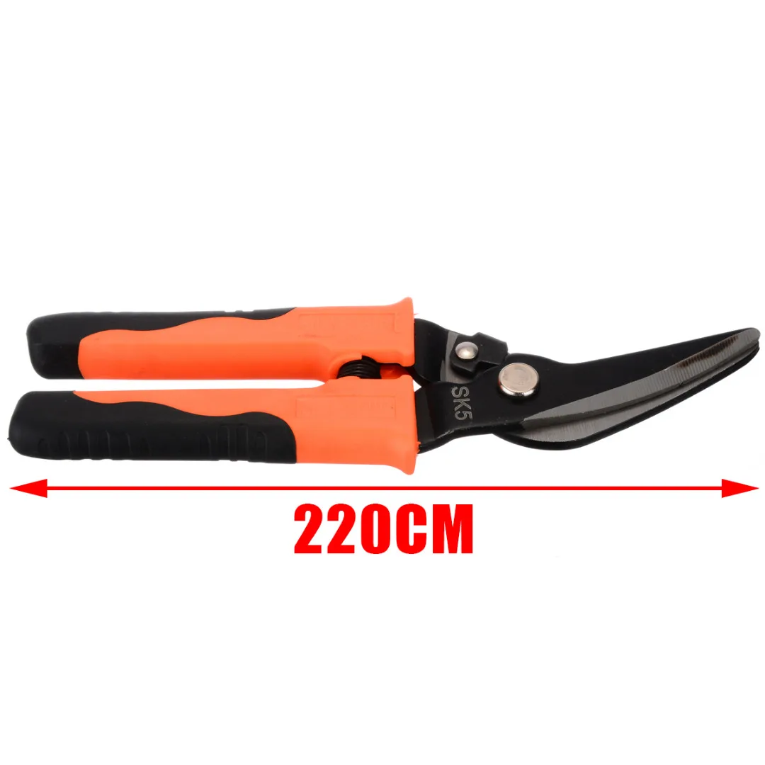 8'' Bend/Straight Aviation Metal Tin Snip Iron Cutter Scissors Industrial Home Metal Shears Hand Tool