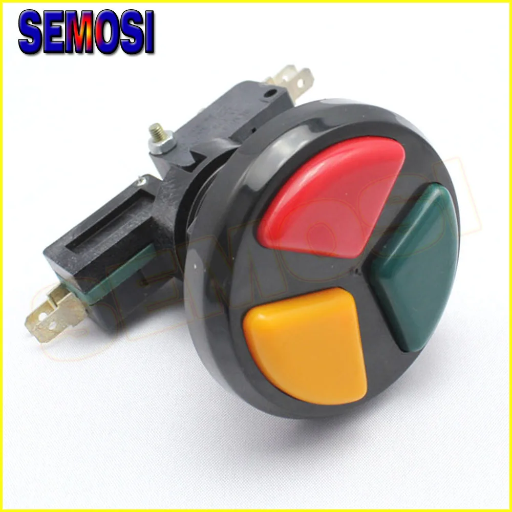 

2 PCS High Quality 3 in 1 Arcade Button Build in Micro Switch Push Buttons for Arcade Games Machine Replacement