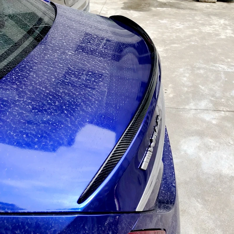 C63 Стиль ЗАМЕНА Mercedes W205 углеродного волокна спойлер для Benz C Class 4 дверь багажника