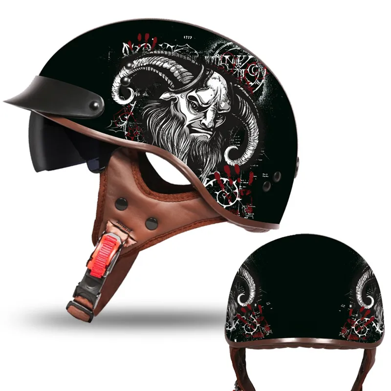 Vcoros Винтаж moto rcycle шлем открытые шлемы для moto rcycle скутер пилот vespa moto шлем casco ретро