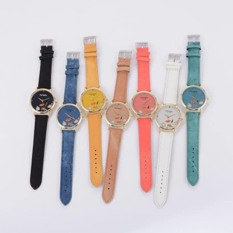 

Fashion Watch Women Cowboy Quartz Analog Wrist Simple Electronic Watch Round Case Watch Relogio Feminino Montre Homme