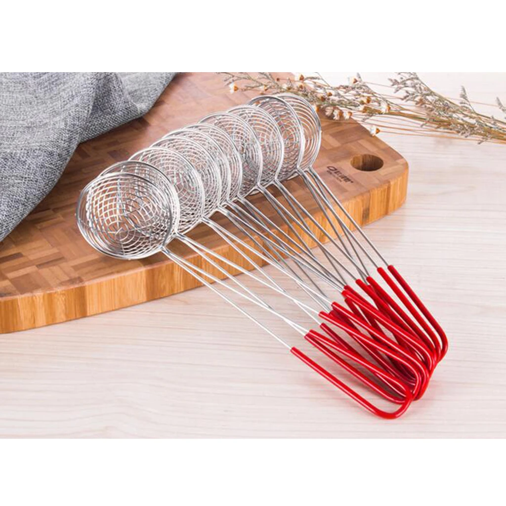 MagiDeal Hot Pot Strainer Ladle Kitchen Tools Mesh Stainless Steel Skimmer Food Oil for fries fish vegetables meats Utensils