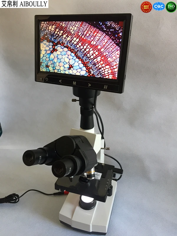 Биологический микроскоп с экраном 7 дюймов 1000X|biological microscope|blood cellmicroscope biological |