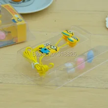 Новые Гадкий я Миньоны Наушники Стиль 3.5 мм в ухо Наушники для iPhone 7 для девочек и детей с коробкой