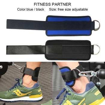 1 Pcs Verstelbare D-Ring Fitness Enkelbandjes Voet Ondersteuning Enkel Protector Gym Been Pullery Met Gesp Sport Voeten guard 1 Pcs Verstelbare D-Ring Fitness Enkelbandjes Voet Ondersteuning Enkel Protector Gym Been Pullery Met Gesp Sport Voeten guard
