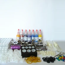 Тату оборудование Перманентный макияж машина набор профессиональный полный набор татуировки машина инструмент для пирсинга 3 пушки