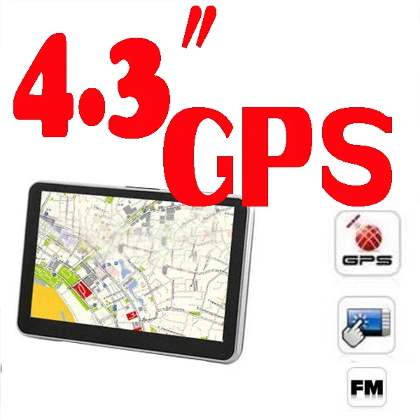 by DHL/Fedex 20pcs 4.3" GPS Navigation System build in 4GB Memorry With