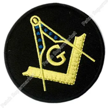 

FREEMASONS MASONIC G SQUARE & COMPASS MOTORCYCLE JACKET PUNK ROCKABILLY MC Embroidered Biker Vest Patch IRON ON Badge