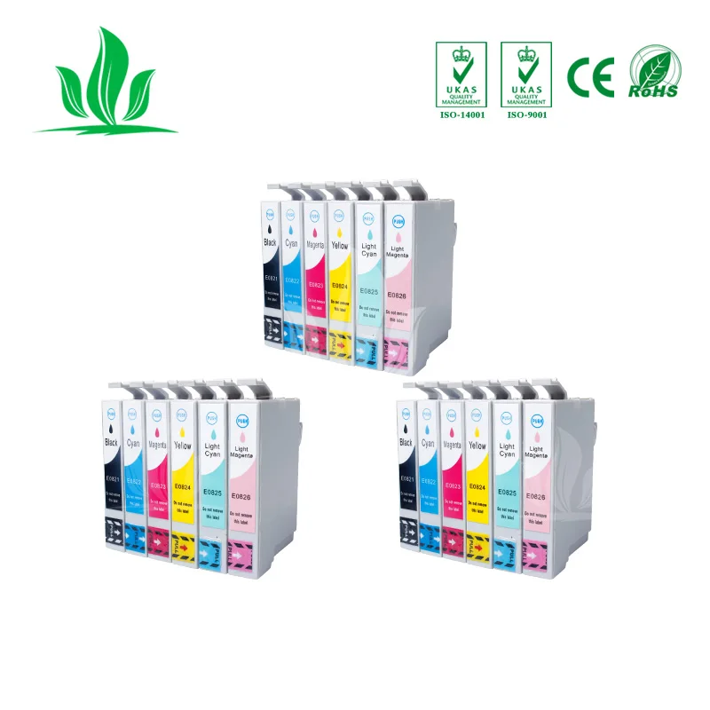 3 комплекта T0821 совместимый чернильный картридж для Epson Stylus Photo R390 RX590 RX690 R290 RX610 TX800FW