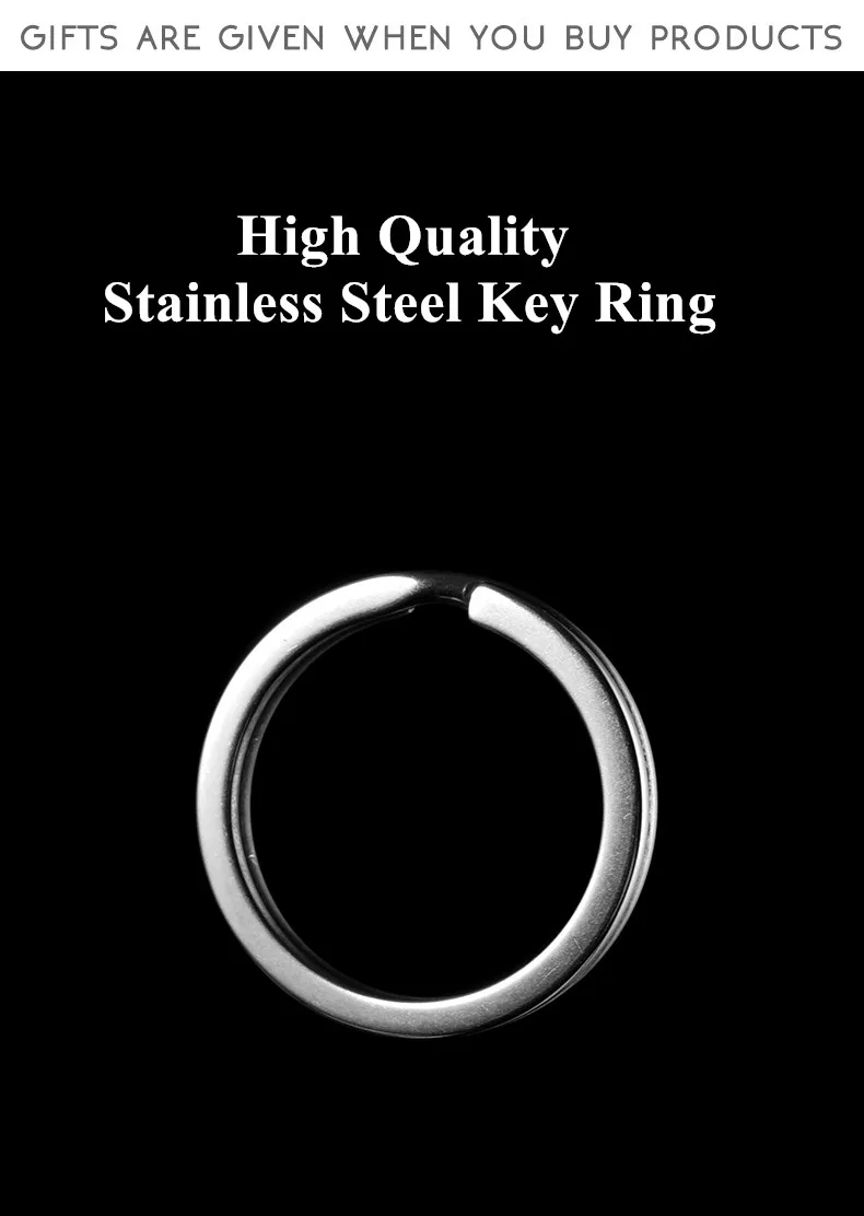 QOONG 2021 High-Grade Keychain Keyrings Portable CNC Tool Key Chain Ring Holder Simple Chic Gift For Men Women For Car Y50