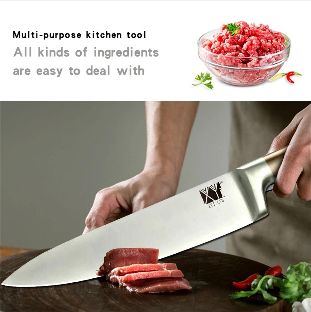 XYj кухонные ножи для очистки овощей утилита Santoku шеф-повара для нарезки хлеба ножи из нержавеющей стали Новое поступление кухонные инструменты аксессуары