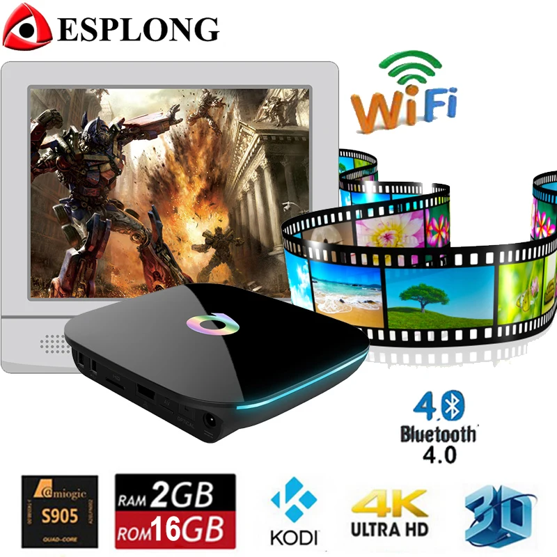 

Hot Sale Q box Amlogic S905 Android 5.1 TV Box 2GB 16GB Bluetooth 4.0 Smart IPTV Box 2.4/5GHz WiFi Media Player