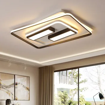 

Modern Led Chandelier For Living Room Bedroom White With Black Dimmer Chandelier Lamp Acrylic Lights Lampadario Luminaire