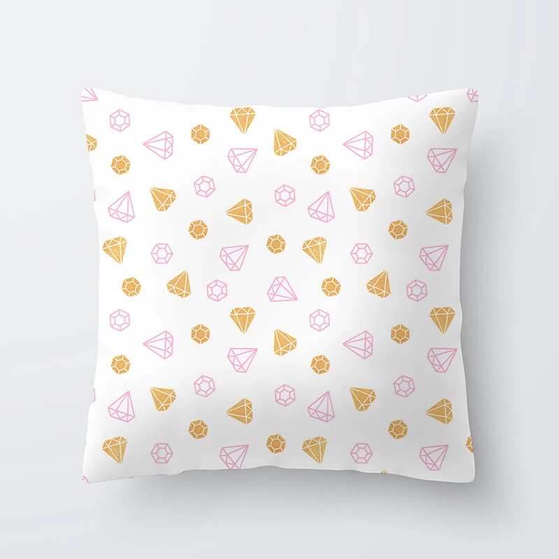 New Pillow Cases Leaf pattern Printed Pillow Case Cover Square 45cm*45cm Polyester Pillowcase Home Decorative zara*women 1pcs