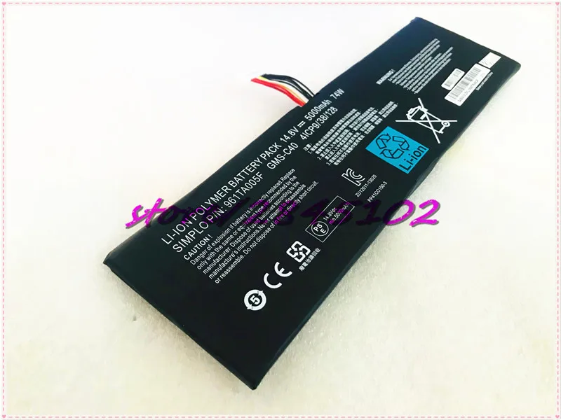 GMS-C40 961TA005F Аккумулятор для ноутбука Blade Pro 17 2013 2015 RZ09-00991101 RZ09-00991102 14 8 V 5000mAh 74Wh |
