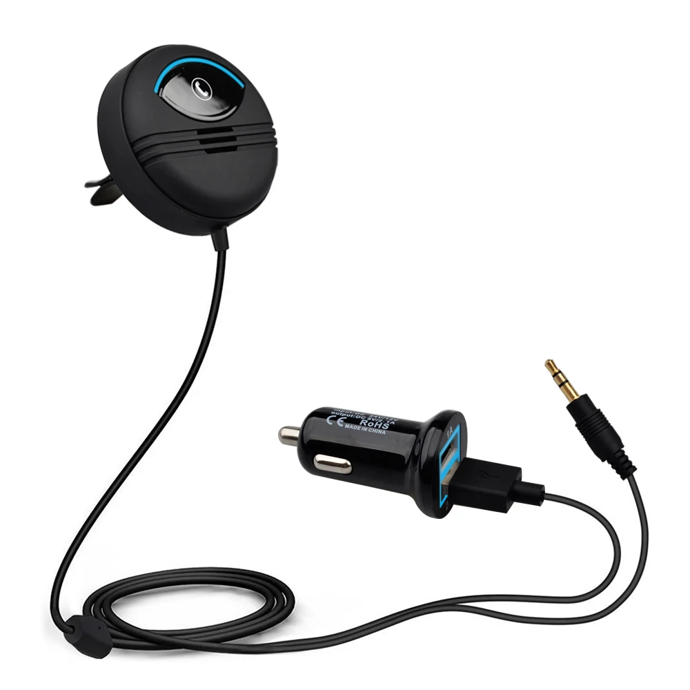 Автомобильный адаптер Aux Handsfree Bluetooth Usb версия 4 1 чип шумоподавления универсальный