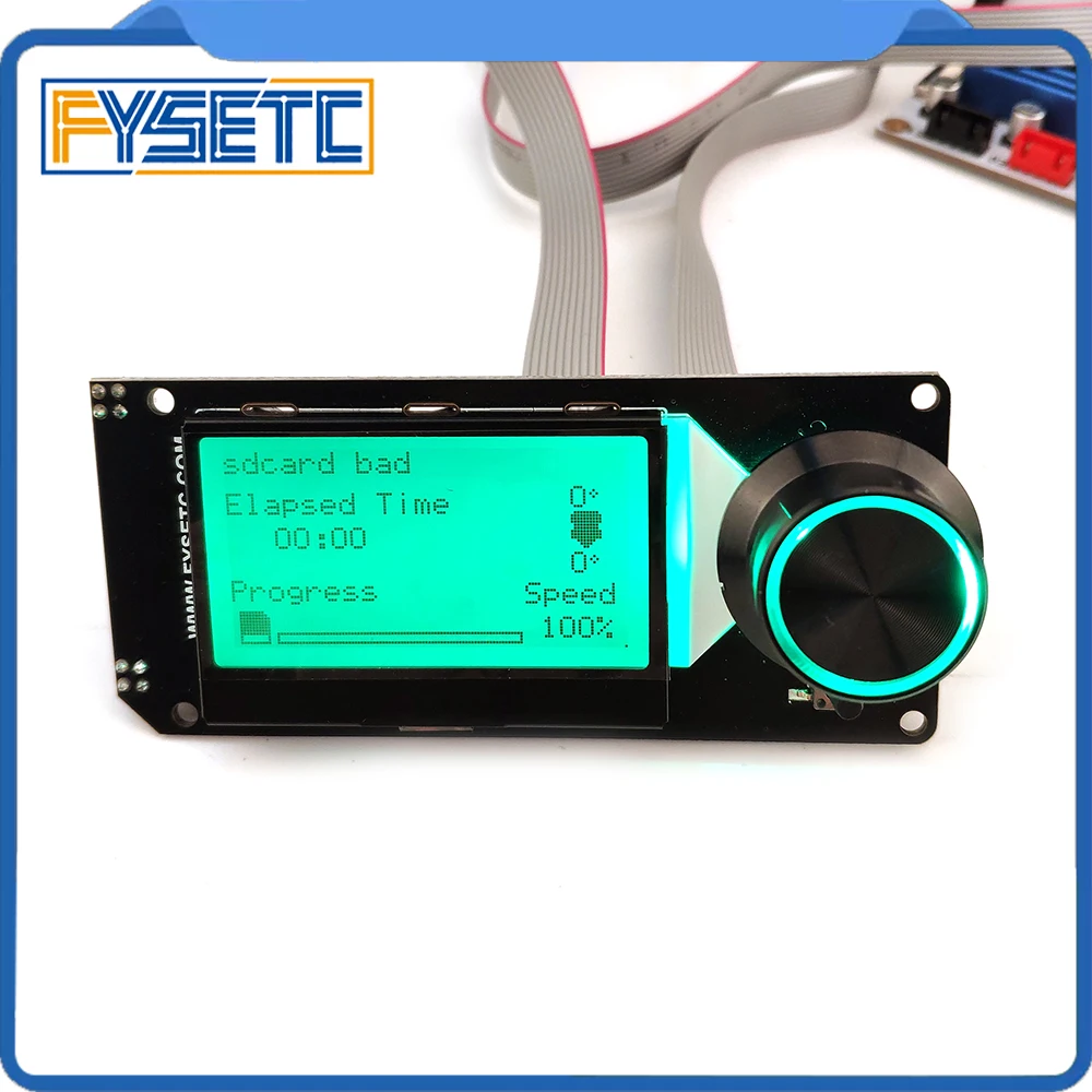 Tela Lcd com Cartão sd para Impressora 3d Display Preto Suporte Marlin Faça Você Mesmo Peças tipo a Mini12864 V2.1 Rgb Skr 12864 - Imagem 2