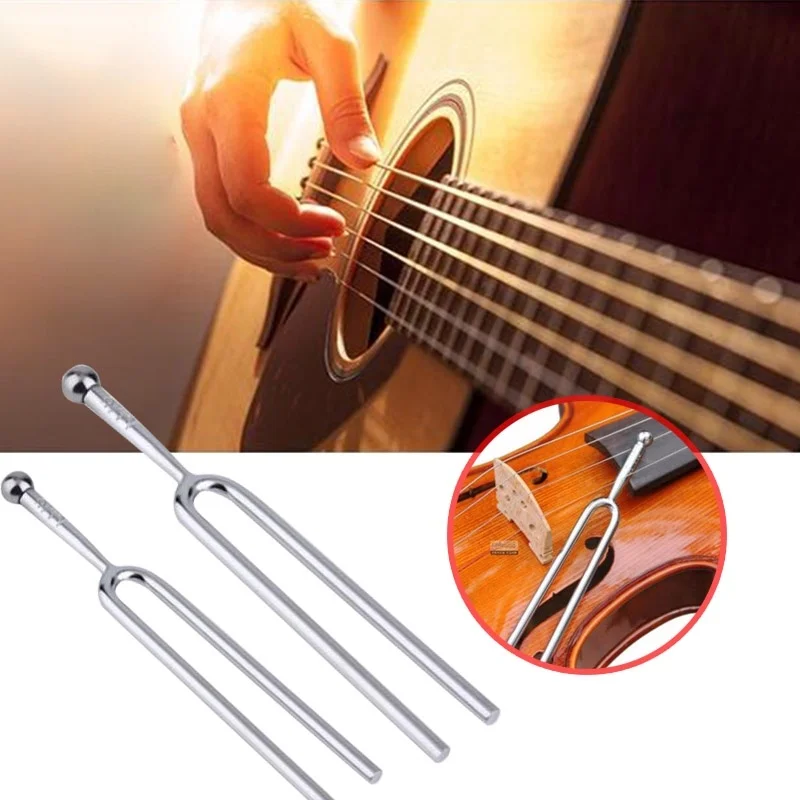 

440Hz A Tone Stainless Steel Tuning Fork Violin Guitar Tuner Musical Instrument Tuning Accessories