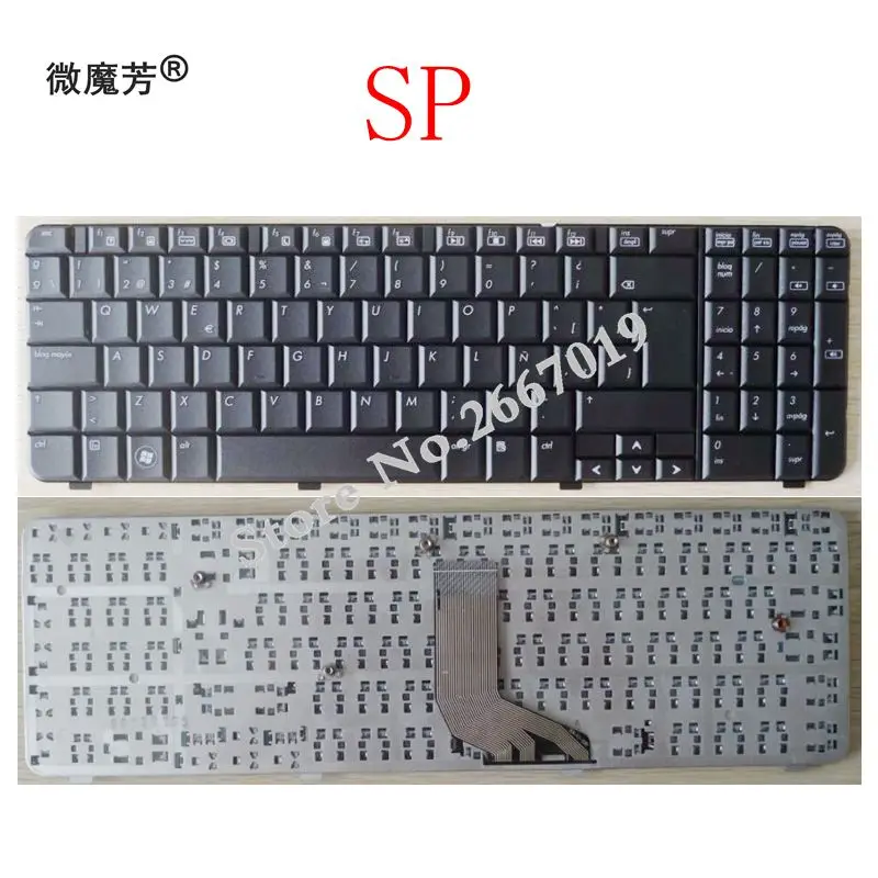 

Spain Laptop Keyboard for HP CQ61 G61 BLACK PN:V108346ES1 0P6 QD6 SP Keyboard