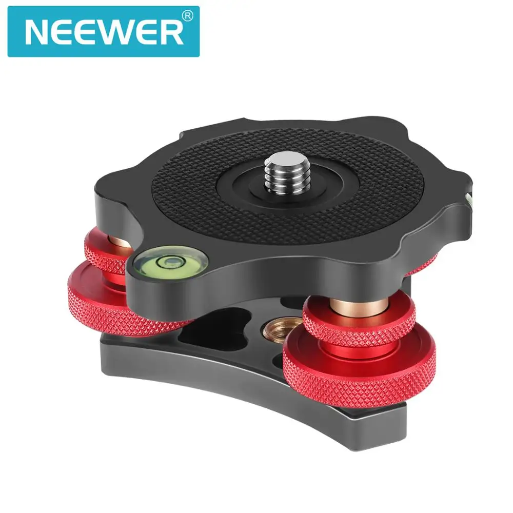 Cabeza del Trípode Base de nivelación 90mm base de nivelación de trípode con nivel de burbuja Offset