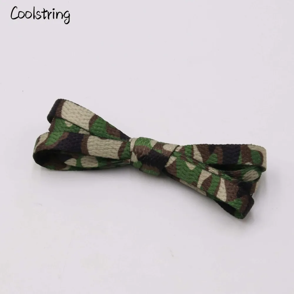 Coolstring Laces Manufacturers Digital Print Flat Camouflage Shoelaces Custom 60-180cm Camo Sports Bootlaces Printing 7mm Width